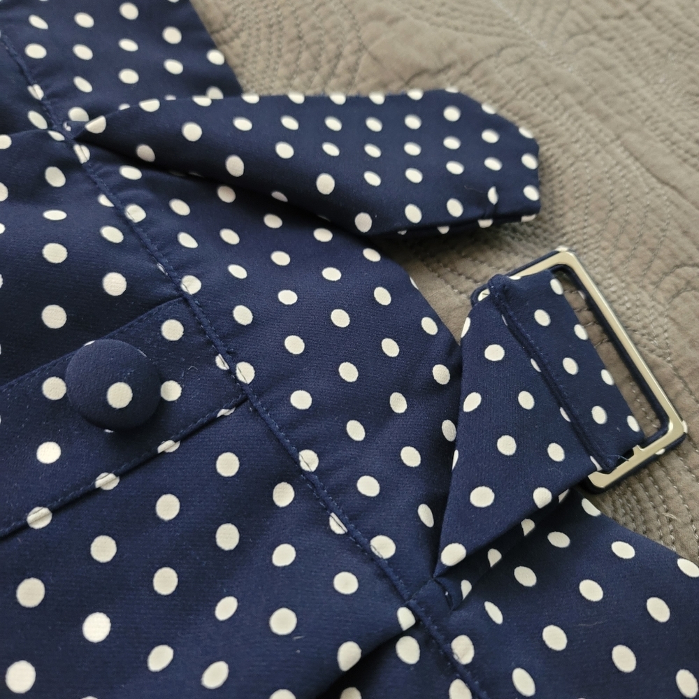EUC 1X Modcloth Navy Polkadot Skirt - Picture 4 of 8